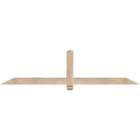 Ekena Millwork Eugene Smooth Timber Gable Bracket, Douglas Fir, 72"W x 18"H x 1 1/2"D x 3 1/2"F, 6/12 Pitch GBW072X18X0204EUG00SDF